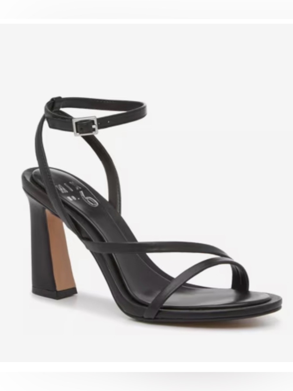 Mix No. 6 Black Strappy Block-Heel Sandal